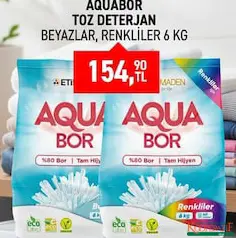 AQUABOR TOZ DETERJAN 6 KG fiyat ve kampanya bilgisi